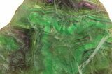 Colorful, Polished Fluorite Slab - China #287216-1